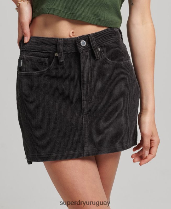 uy Superdry mujer minifalda de pana marrón DT2N8Z6507 ropa