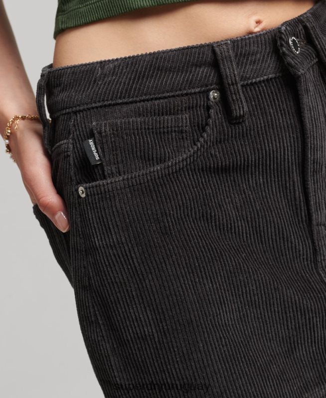 uy Superdry mujer minifalda de pana marrón DT2N8Z6507 ropa