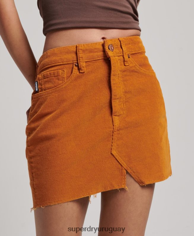 uy Superdry mujer minifalda de pana vintage marrón DT2N8Z4149 ropa