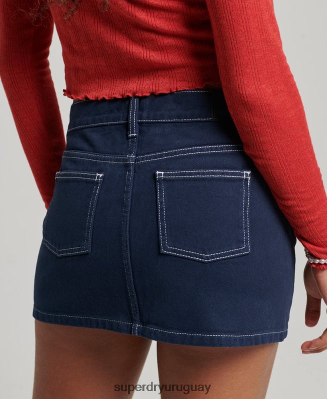 uy Superdry mujer minifalda de ropa de trabajo Armada DT2N8Z4142 ropa