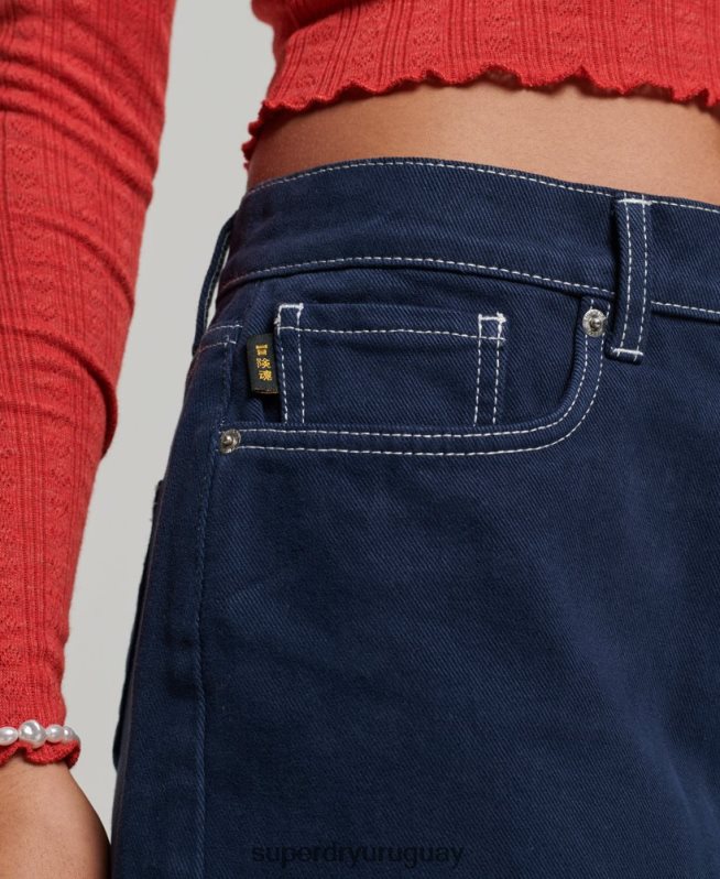 uy Superdry mujer minifalda de ropa de trabajo Armada DT2N8Z4142 ropa