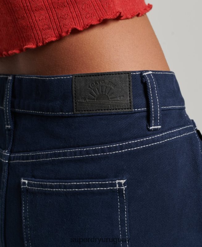 uy Superdry mujer minifalda de ropa de trabajo Armada DT2N8Z4142 ropa