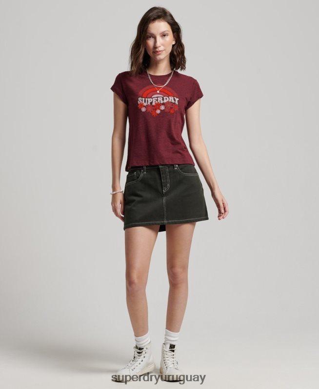 uy Superdry mujer minifalda de ropa de trabajo verde DT2N8Z4121 ropa