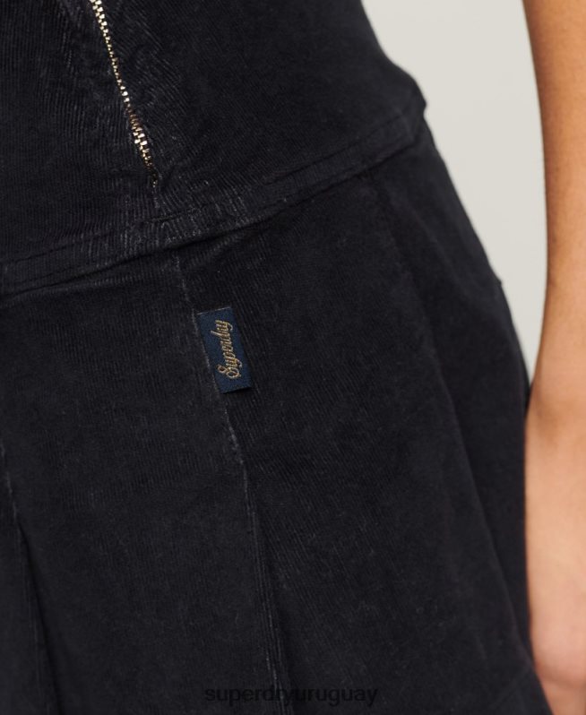 uy Superdry mujer minifalda plisada de pana vintage Armada DT2N8Z4134 ropa
