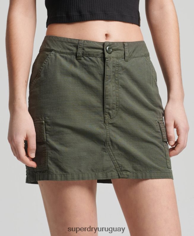 uy Superdry mujer minifalda utilitaria vintage caqui DT2N8Z6519 ropa