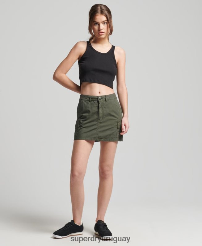 uy Superdry mujer minifalda utilitaria vintage caqui DT2N8Z6519 ropa
