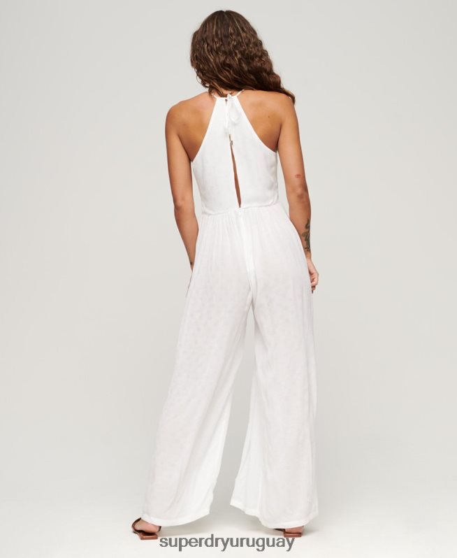 uy Superdry mujer mono bordado blanco DT2N8Z2040 ropa