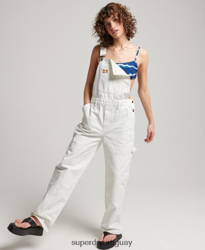 uy Superdry mujer peto de carpintero vintage crema DT2N8Z4096 ropa