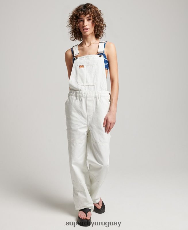 uy Superdry mujer peto de carpintero vintage crema DT2N8Z4096 ropa