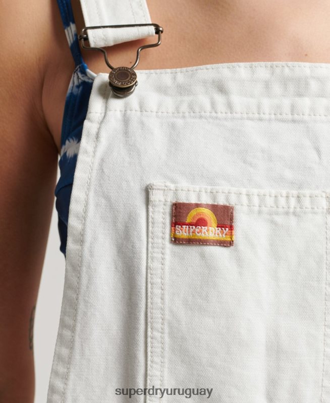 uy Superdry mujer peto de carpintero vintage crema DT2N8Z4096 ropa