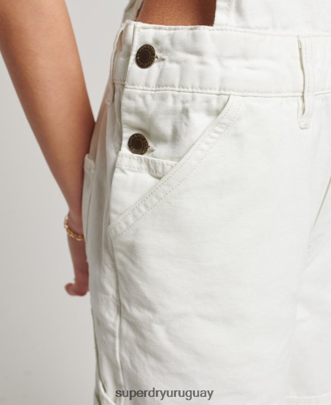 uy Superdry mujer peto de carpintero vintage crema DT2N8Z4096 ropa