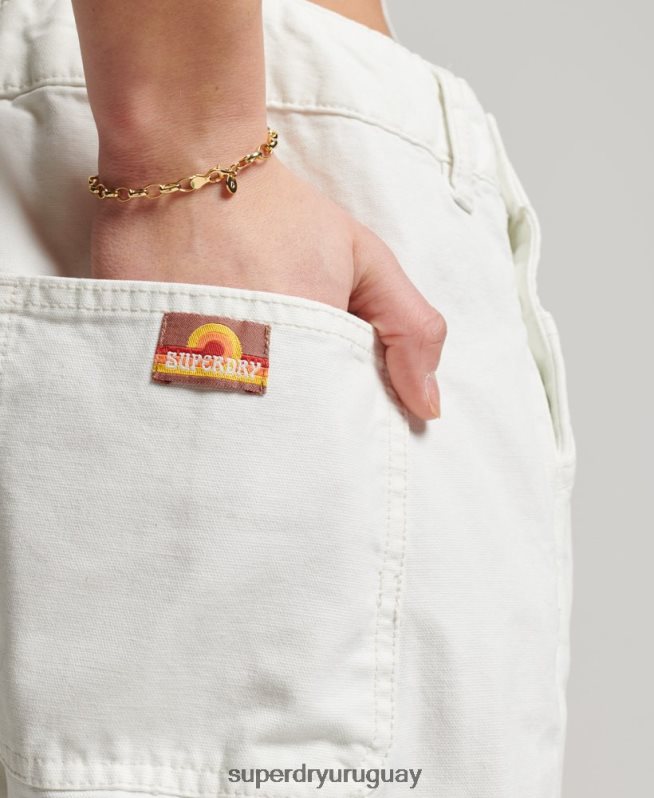 uy Superdry mujer peto de carpintero vintage crema DT2N8Z4096 ropa