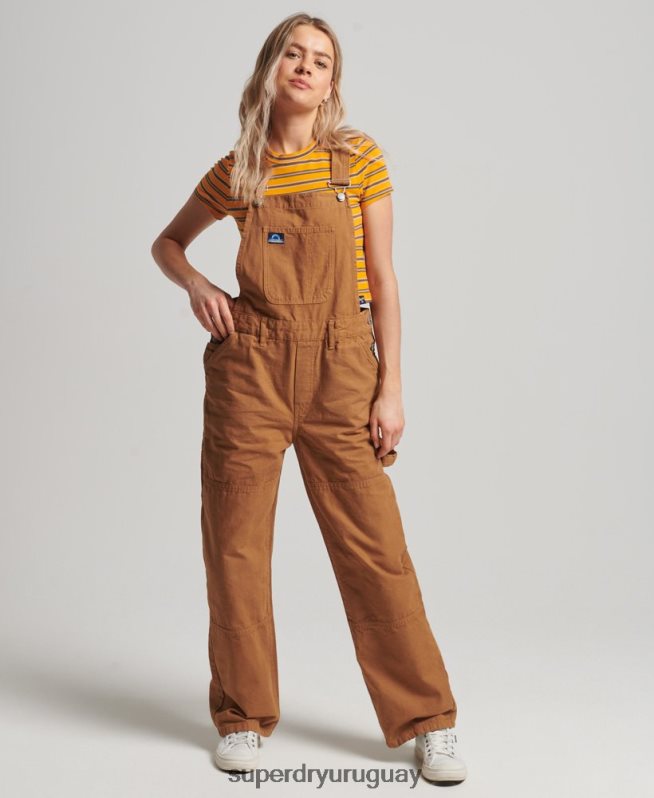uy Superdry mujer peto de carpintero vintage marrón DT2N8Z4094 ropa