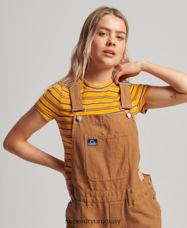 uy Superdry mujer peto de carpintero vintage marrón DT2N8Z4094 ropa