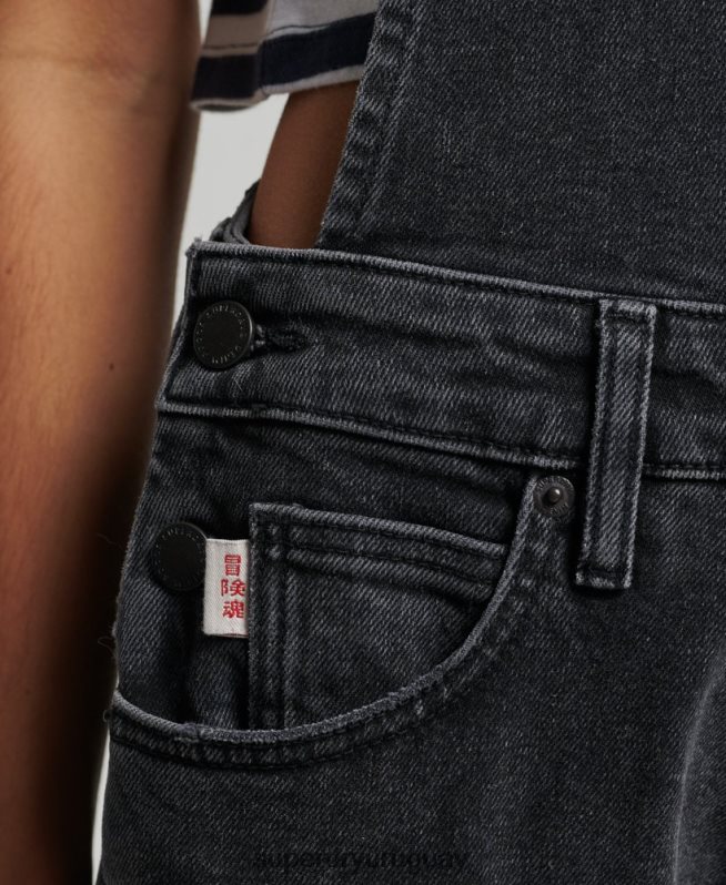 uy Superdry mujer peto estrecho negro DT2N8Z4106 ropa