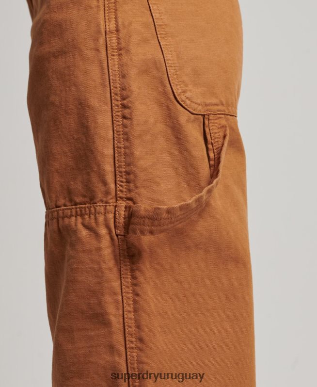 uy Superdry mujer Pantalón carpintero ancho vintage de algodón orgánico marrón DT2N8Z2561 ropa