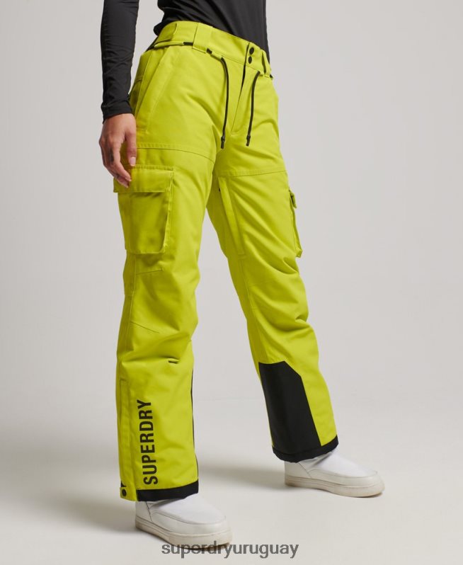 uy Superdry mujer últimos pantalones de rescate amarillo DT2N8Z2595 ropa