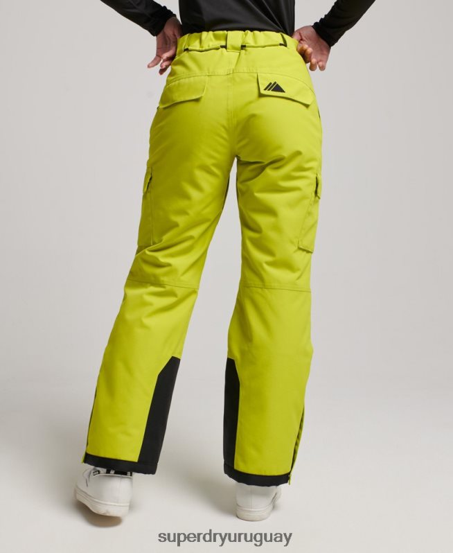 uy Superdry mujer últimos pantalones de rescate amarillo DT2N8Z2595 ropa