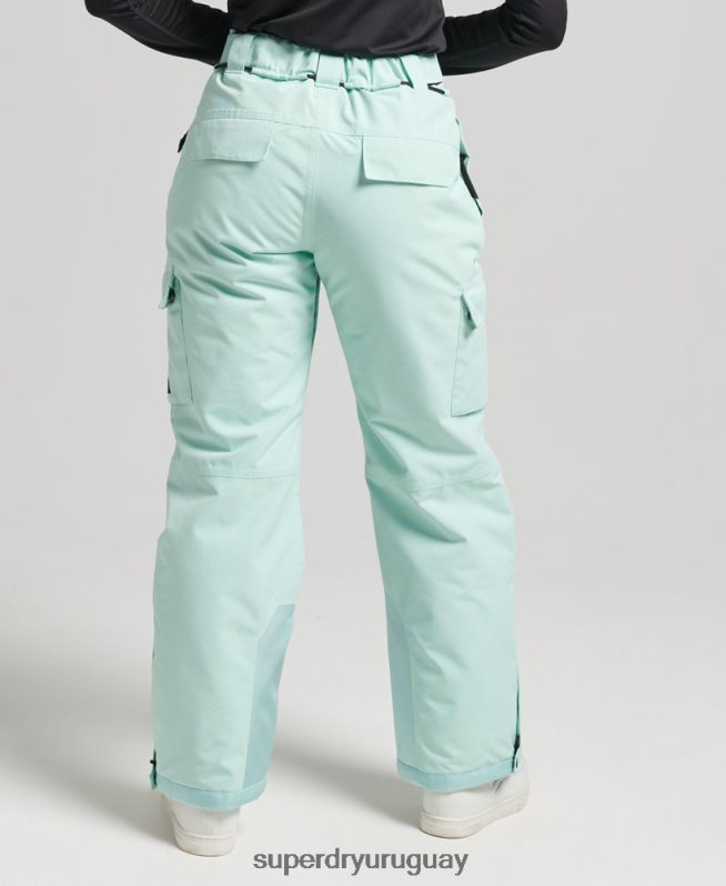 uy Superdry mujer últimos pantalones de rescate azul claro DT2N8Z6596 ropa