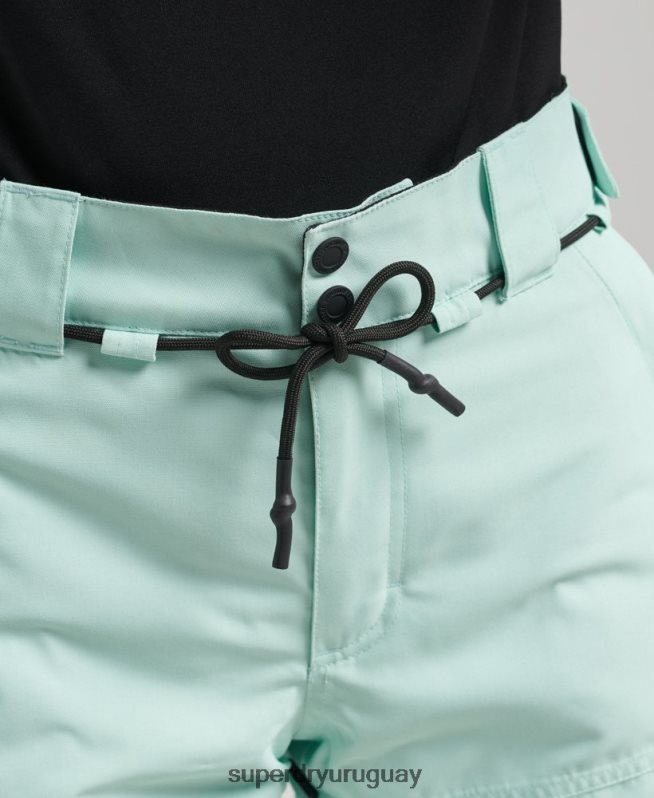 uy Superdry mujer últimos pantalones de rescate azul claro DT2N8Z6596 ropa