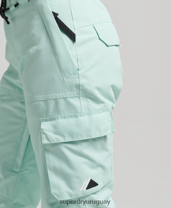 uy Superdry mujer últimos pantalones de rescate azul claro DT2N8Z6596 ropa