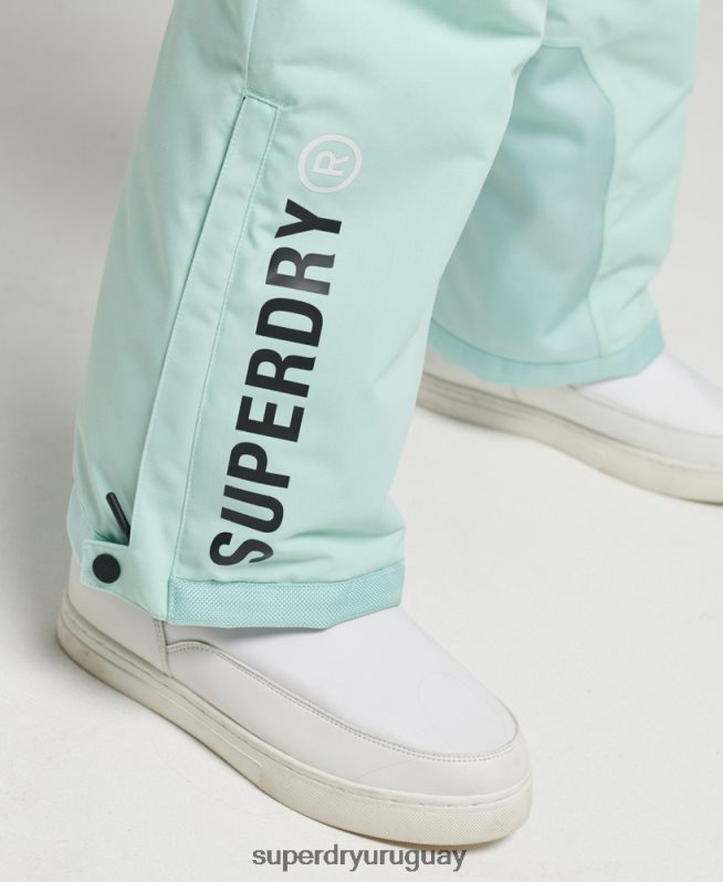 uy Superdry mujer últimos pantalones de rescate azul claro DT2N8Z6596 ropa