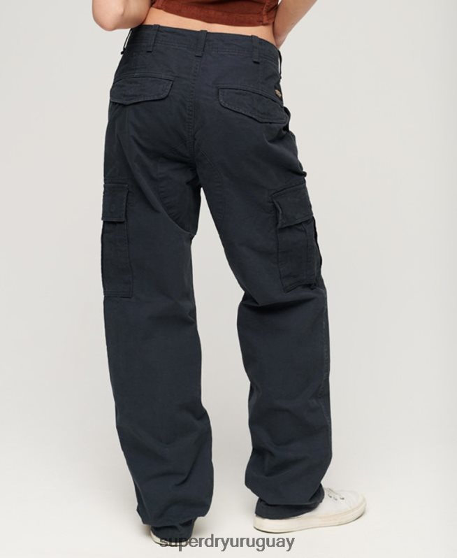 uy Superdry mujer pantalones cargo baggy de algodón orgánico Armada DT2N8Z2566 ropa