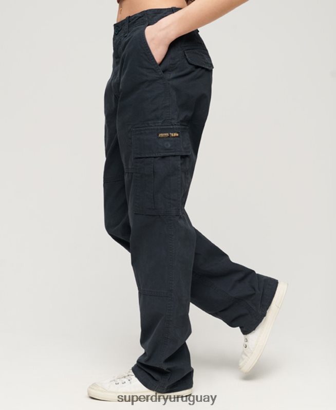 uy Superdry mujer pantalones cargo baggy de algodón orgánico Armada DT2N8Z2566 ropa