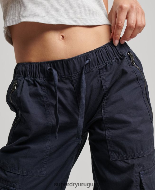 uy Superdry mujer pantalones cargo de tiro bajo y pernera ancha Armada DT2N8Z2103 ropa