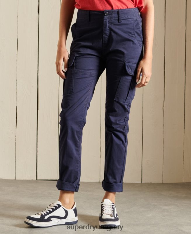 uy Superdry mujer pantalones cargo slim de algodón orgánico Armada DT2N8Z2599 ropa