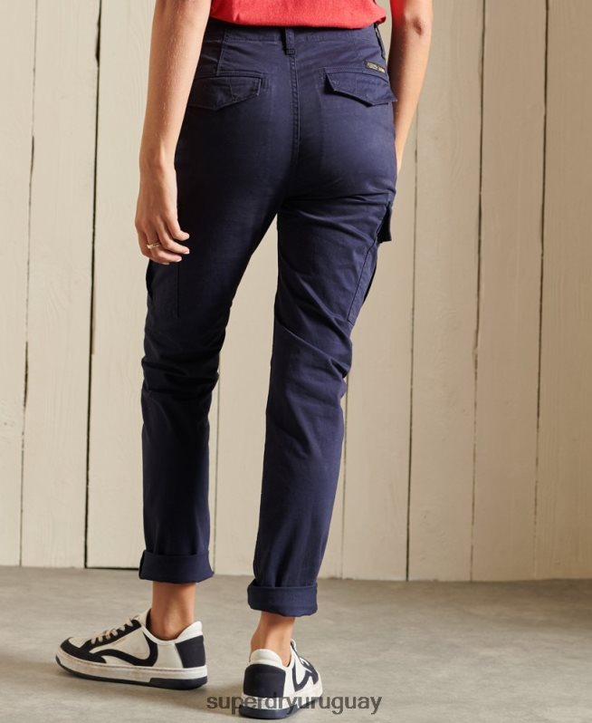 uy Superdry mujer pantalones cargo slim de algodón orgánico Armada DT2N8Z2599 ropa