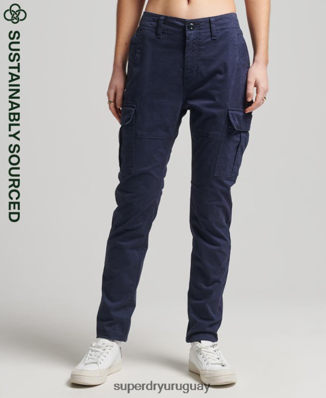 uy Superdry mujer pantalones cargo slim de algodón orgánico Armada DT2N8Z6512 ropa