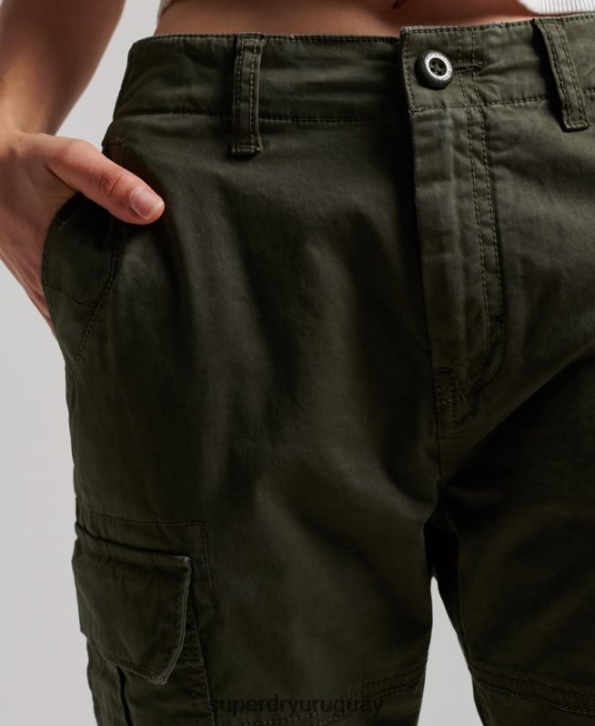 uy Superdry mujer pantalones cargo slim de algodón orgánico verde DT2N8Z2574 ropa