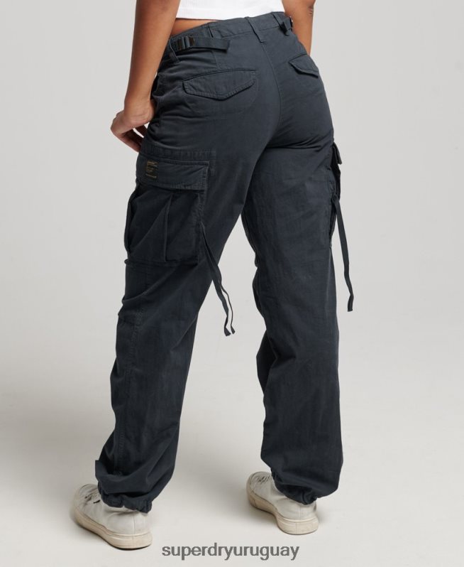 uy Superdry mujer pantalones cargo vintage de tiro bajo Armada DT2N8Z2273 ropa