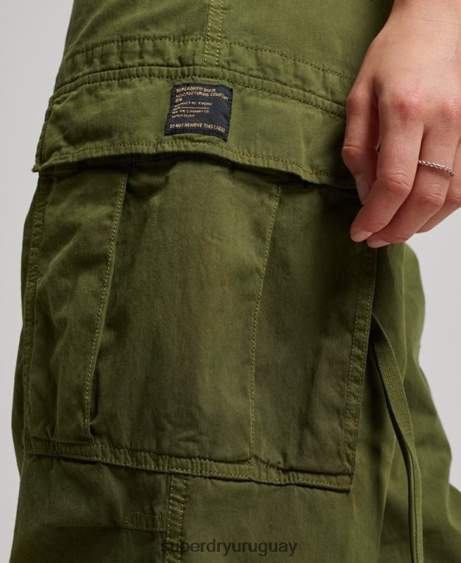 uy Superdry mujer pantalones cargo vintage de tiro bajo verde DT2N8Z2038 ropa