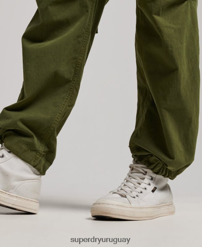 uy Superdry mujer pantalones cargo vintage de tiro bajo verde DT2N8Z2038 ropa