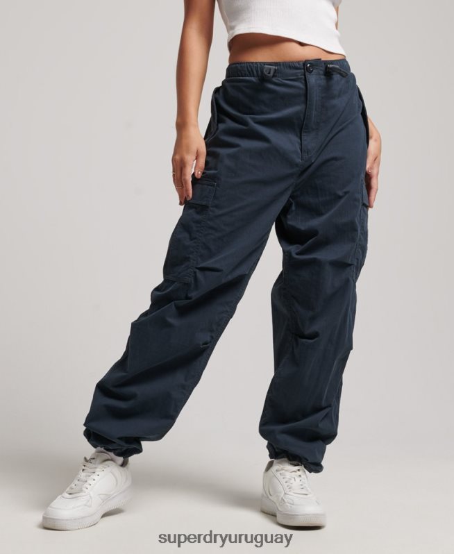 uy Superdry mujer pantalones con agarre de paracaídas Armada DT2N8Z2563 ropa