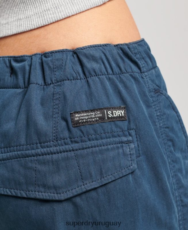 uy Superdry mujer pantalones de algodón orgánico con agarre de paracaídas Armada DT2N8Z2600 ropa