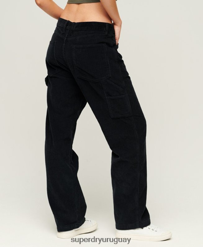 uy Superdry mujer pantalones de carpintero de pana Armada DT2N8Z2594 ropa