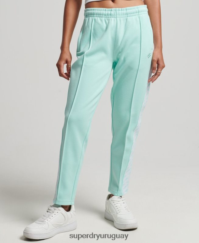 uy Superdry mujer pantalones de chándal con cinta del logo azul DT2N8Z3928 ropa