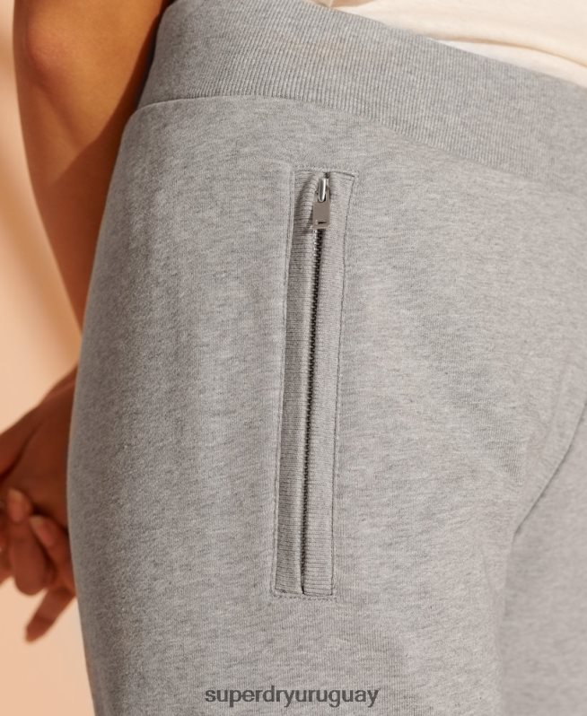 uy Superdry mujer pantalones de chándal de algodón orgánico de edición limitada gris claro DT2N8Z3943 ropa