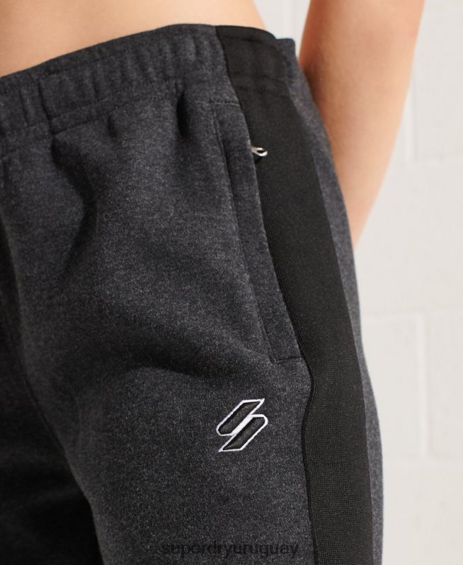 uy Superdry mujer pantalones de chándal de código gris oscuro DT2N8Z6605 ropa