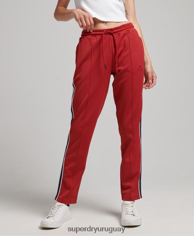 uy Superdry mujer pantalones de chándal de punto rojo DT2N8Z2579 ropa