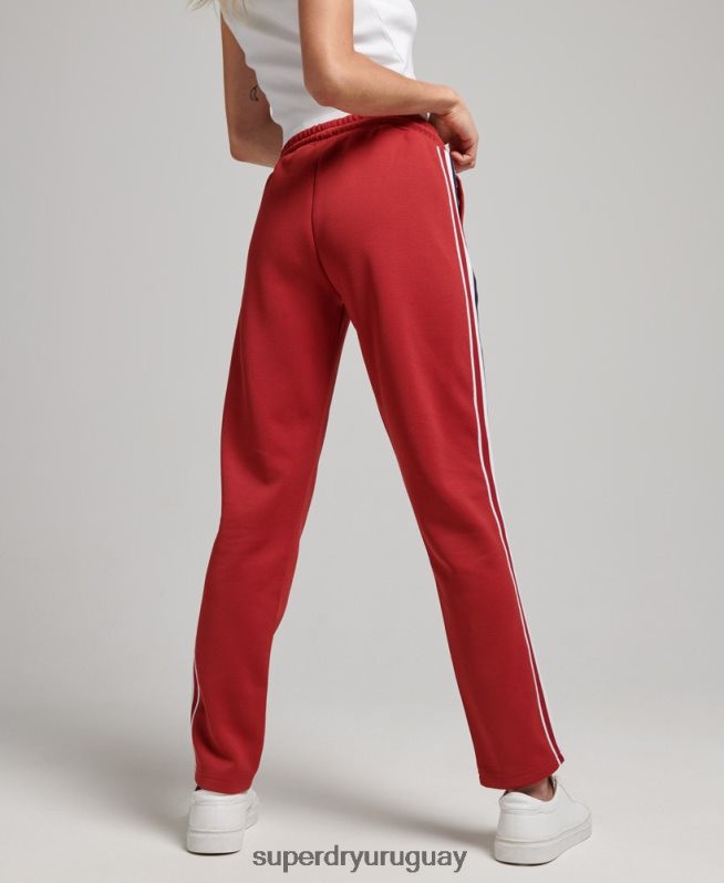uy Superdry mujer pantalones de chándal de punto rojo DT2N8Z2579 ropa
