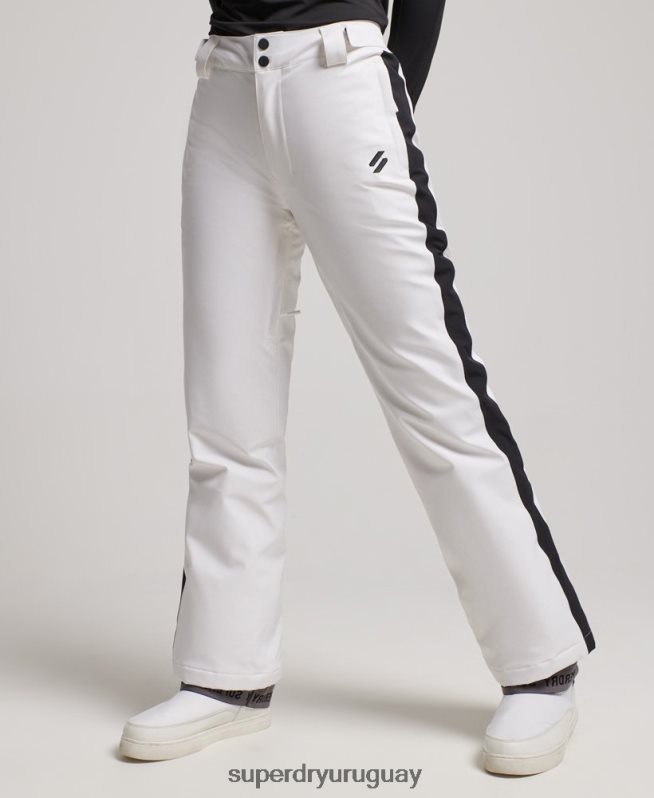 uy Superdry mujer pantalones de nieve básicos blanco DT2N8Z2592 ropa