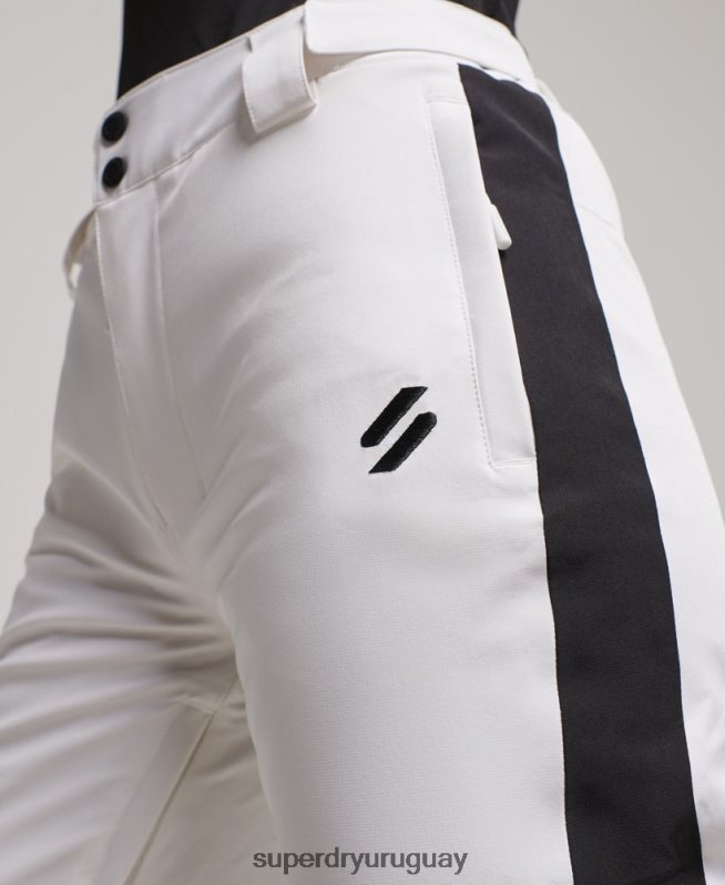 uy Superdry mujer pantalones de nieve básicos blanco DT2N8Z2592 ropa