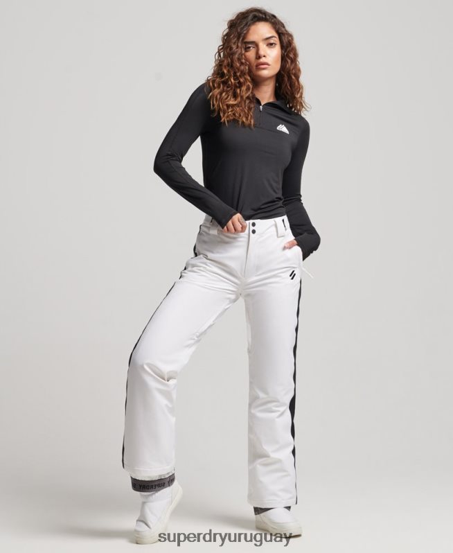 uy Superdry mujer pantalones de nieve básicos blanco DT2N8Z2592 ropa