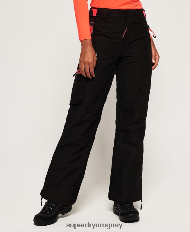 uy Superdry mujer pantalones de nieve negro DT2N8Z2610 ropa