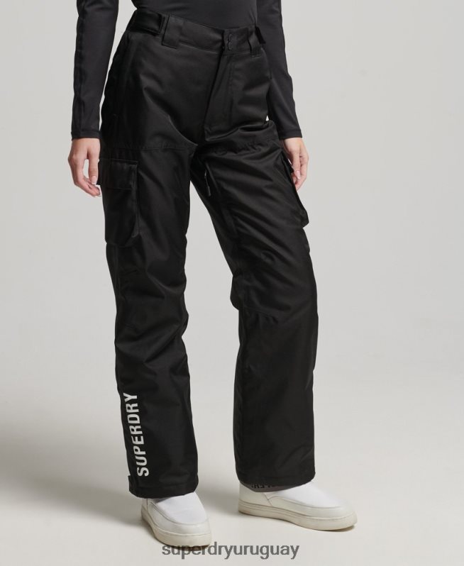 uy Superdry mujer pantalones de rescate negro DT2N8Z6550 ropa