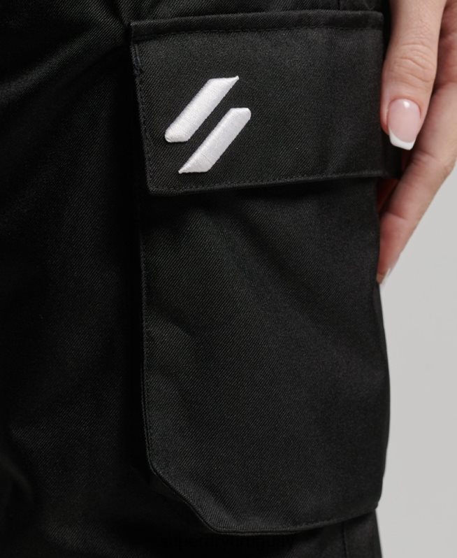 uy Superdry mujer pantalones de rescate negro DT2N8Z6550 ropa